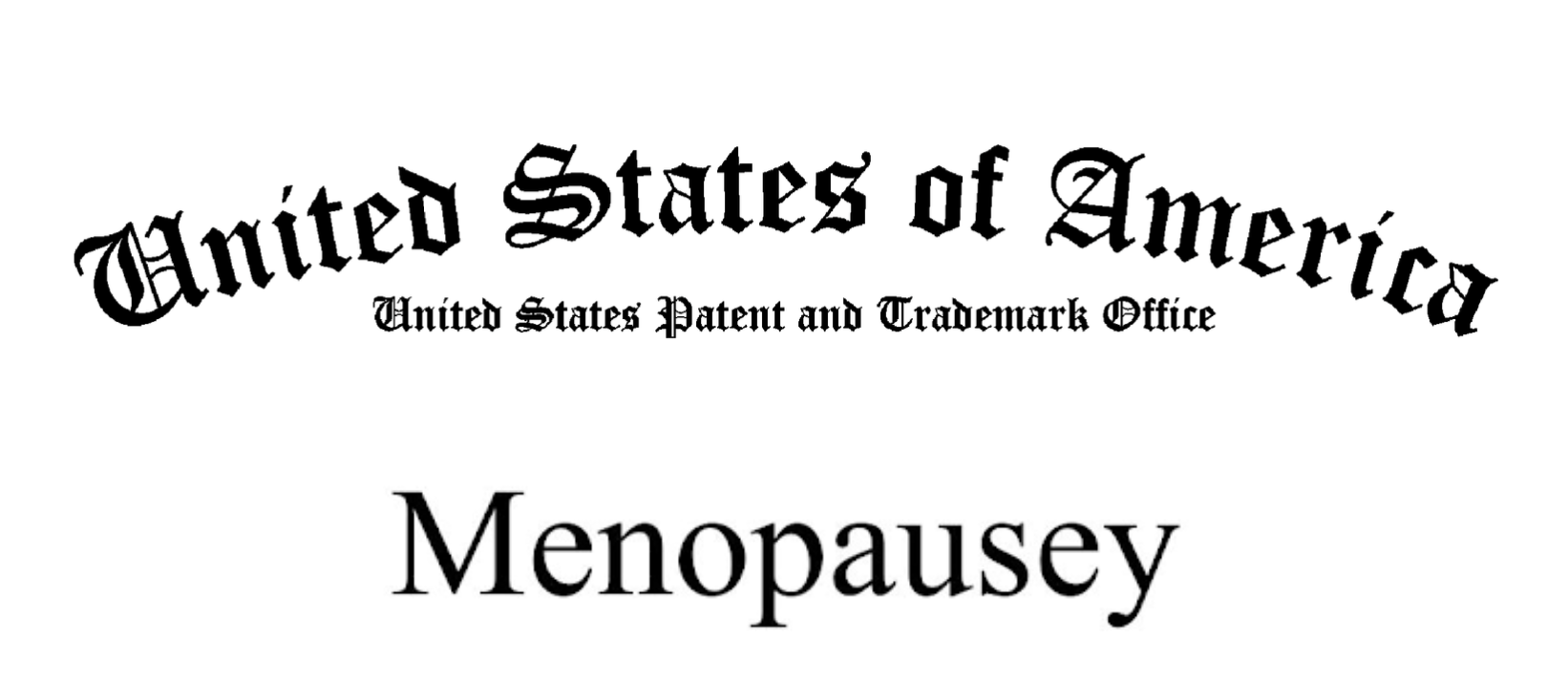 screenshot of Menopausey trademark certificate